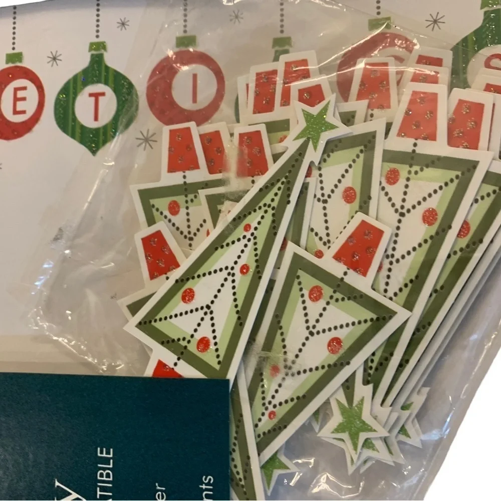 Holiday Christmas Winter New Year’s Stationary Set Two Packs New 25 Piece